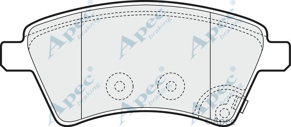 APEC BRAKING Bremžu uzliku kompl., Disku bremzes PAD1590